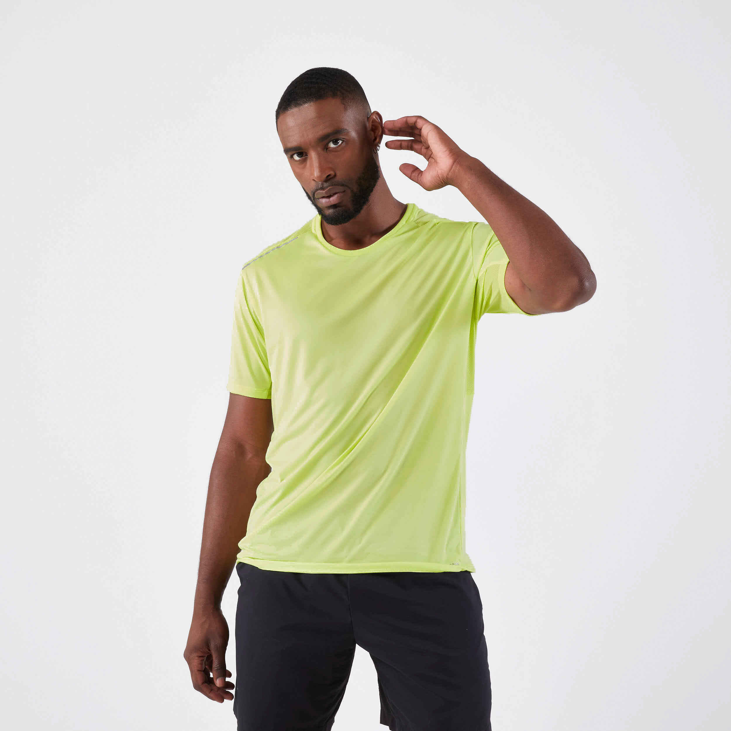 KALENJI Dry+ men's breathable running T-shirt - yellow