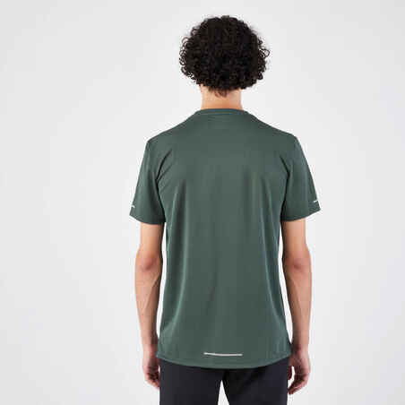 KIPRUN Run 500 Dry Men's Running Breathable T-shirt - Dark green grey