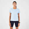 Majica za trčanje ženska Kiprun Run 500 Dry nebeski plava
