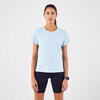 Ademend hardloopshirt dames Run 500 Dry lichtblauw