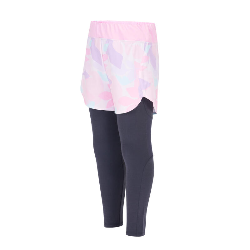 Girls' Shorts with Built-In Leggings - Pink