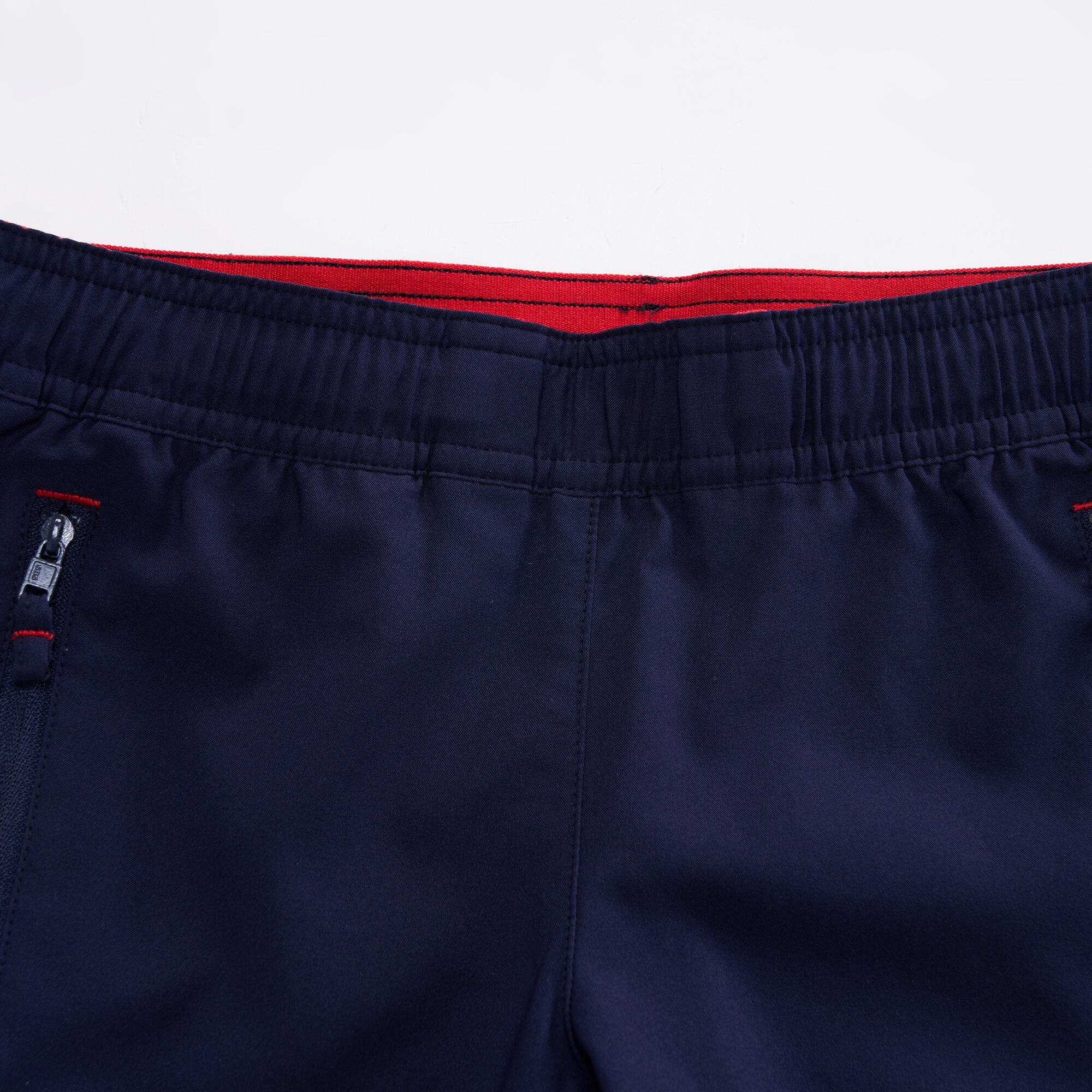 Kids' Breathable Multisport Shorts - Blue/White/Red 3/4