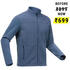 Men Sweater Full-Zip Fleece for Hiking MH120 Navy Blue
