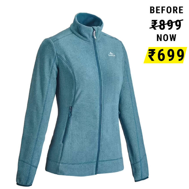 Buy Women's Blue Hiking Fleece Jacket Online