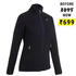 Women Sweater Full-Zip Fleece for Hiking MH100 Black