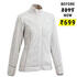 Women Sweater Full-Zip Fleece for Hiking MH100 Grey