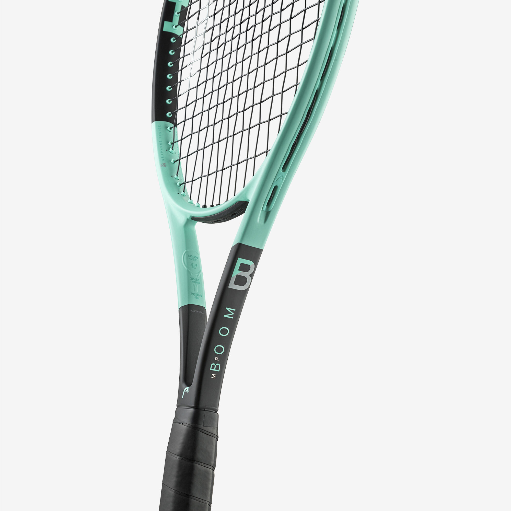Adult Tennis Racket Auxetic Boom MP 2024 295g - Black/Green 4/7