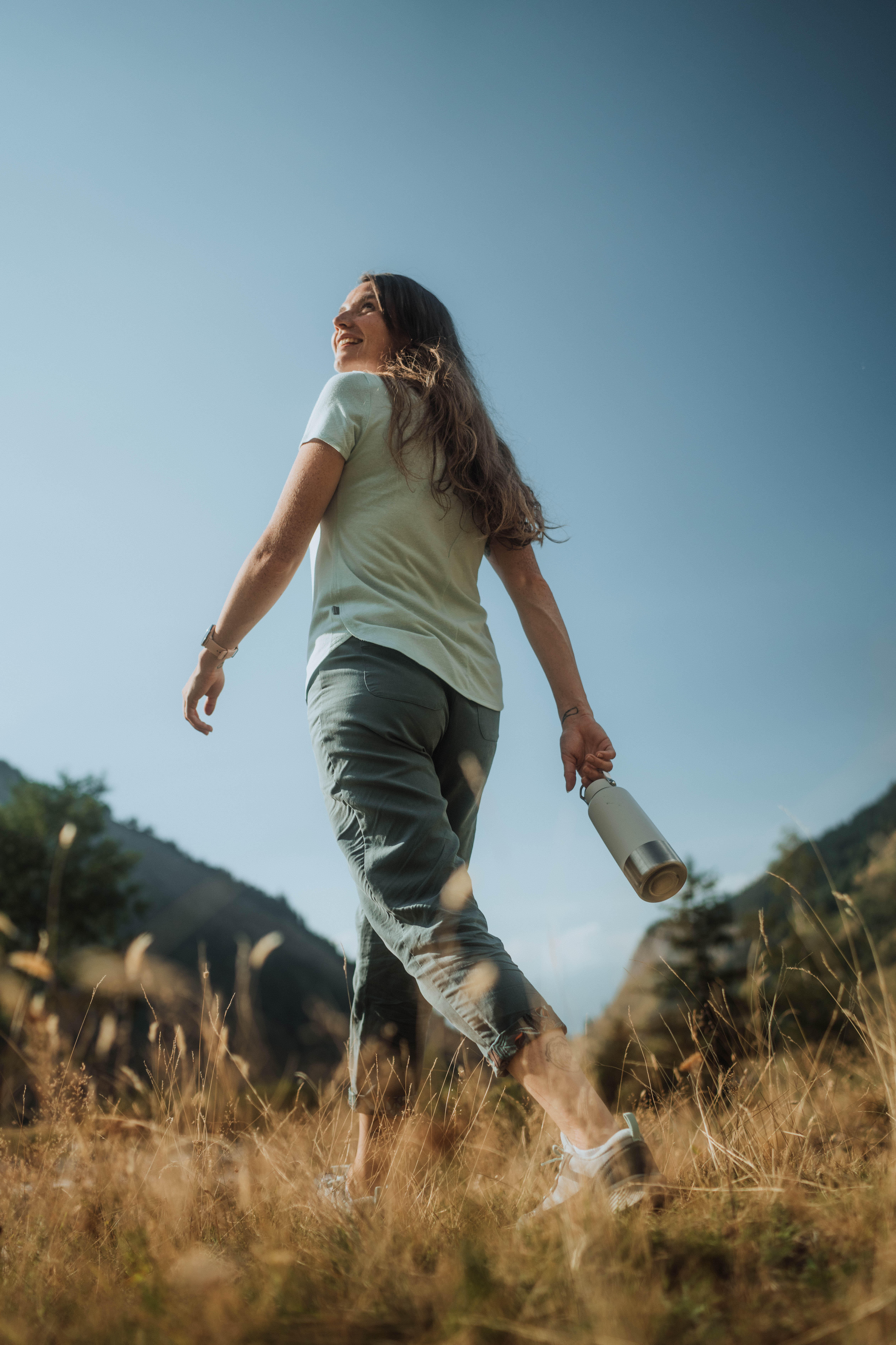 Women’s Linen Hiking Pants, NH 500 - QUECHUA