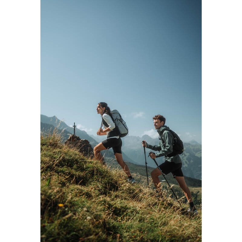 Camiseta de montaña y trekking manga larga Mujer Quechua MH500