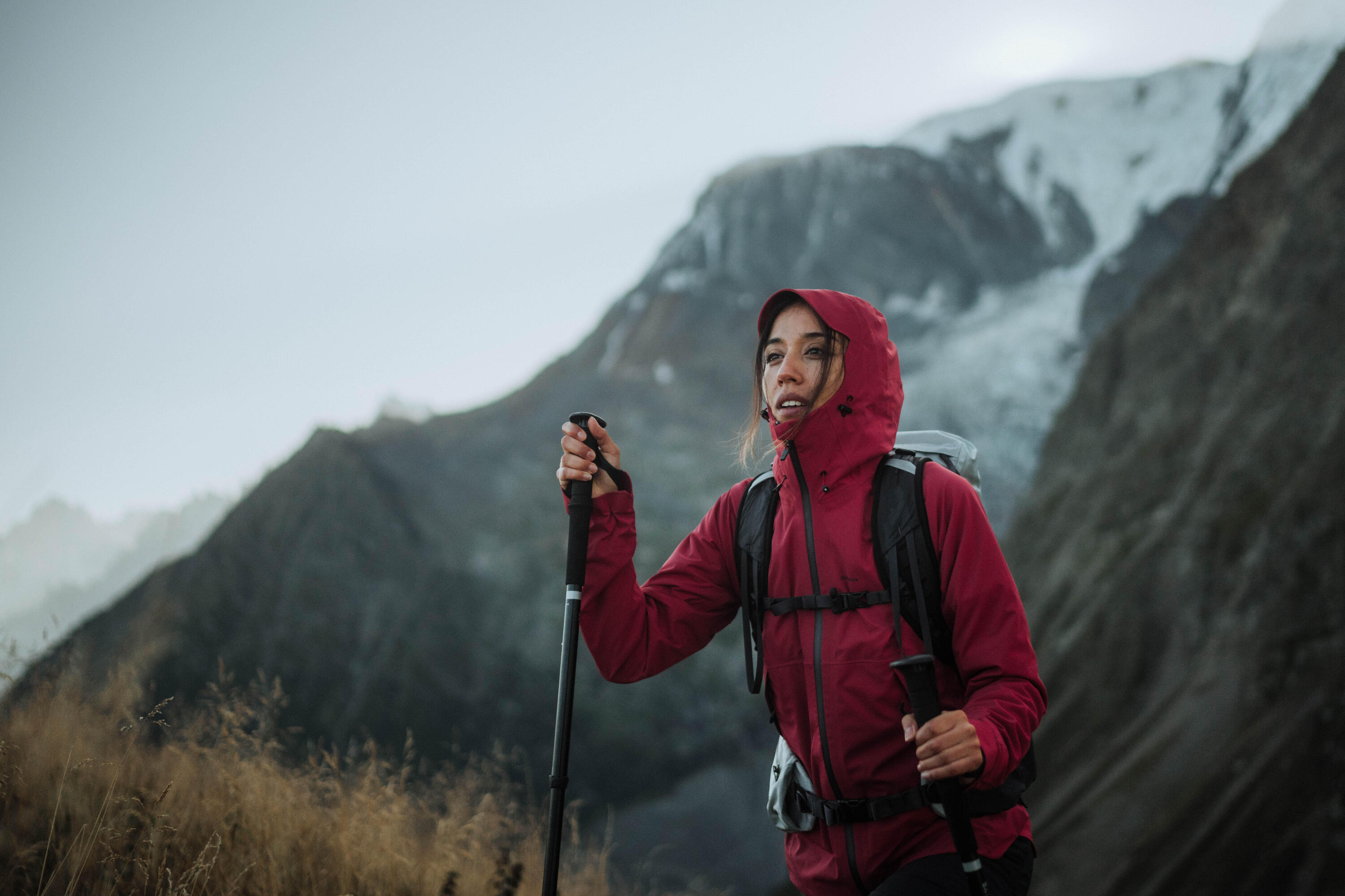 Chaqueta impermeable montaña y trekking Mujer Quechua MH500 8/8