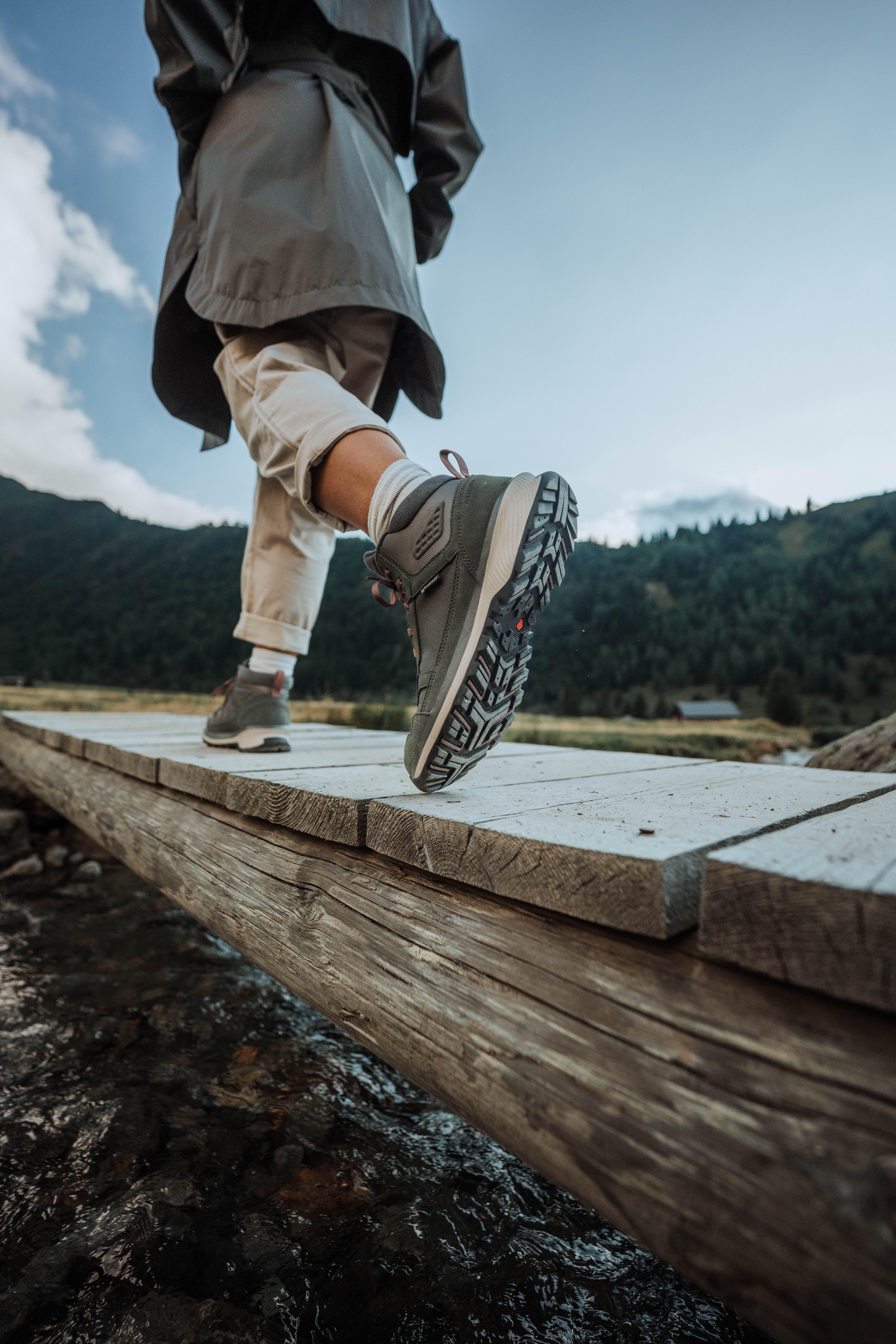 Women’s Leather Hiking Boots  - NH 500 - QUECHUA