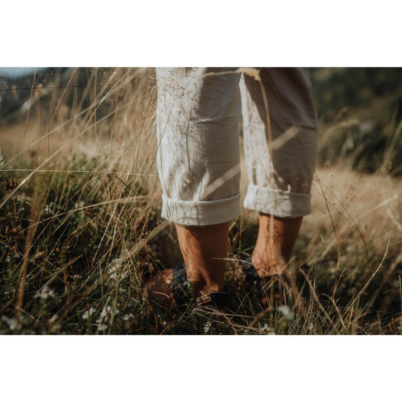 Pantalon en lin de randonnée - NH500 FEMME beige