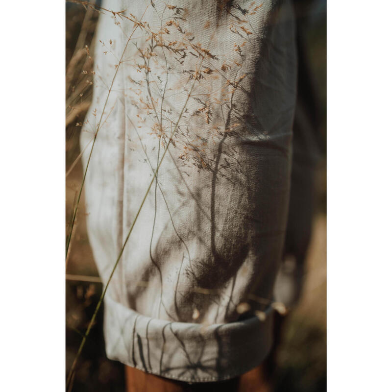 Pantalon de in Drumeție NH500 Bej Damă