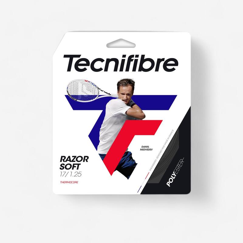 CORDAJ TENIS monofilament TECNIFIBRE RAZOR SOFT 1,25mm NEGRU