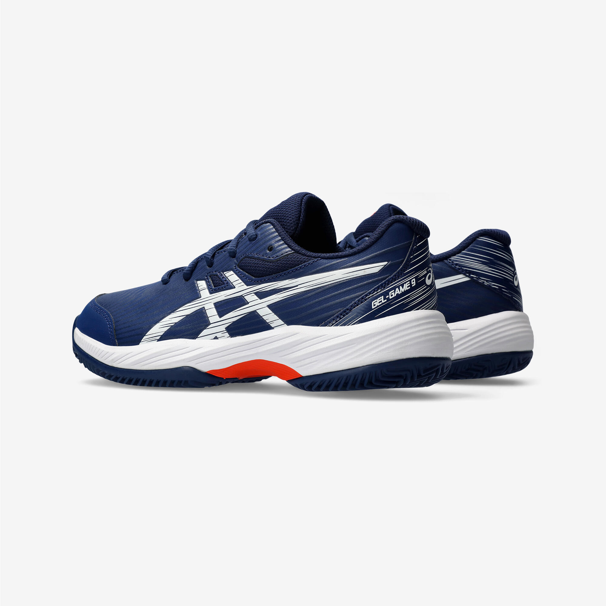 Kids' Tennis Multicourt Shoes Gel Game - Navy/Orange 5/6