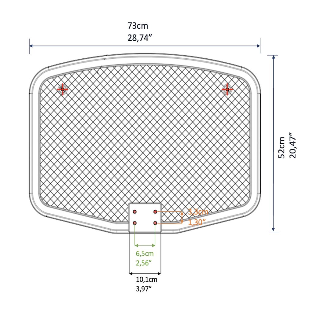 Tabla za koš za košarku B200 EASY SPACE