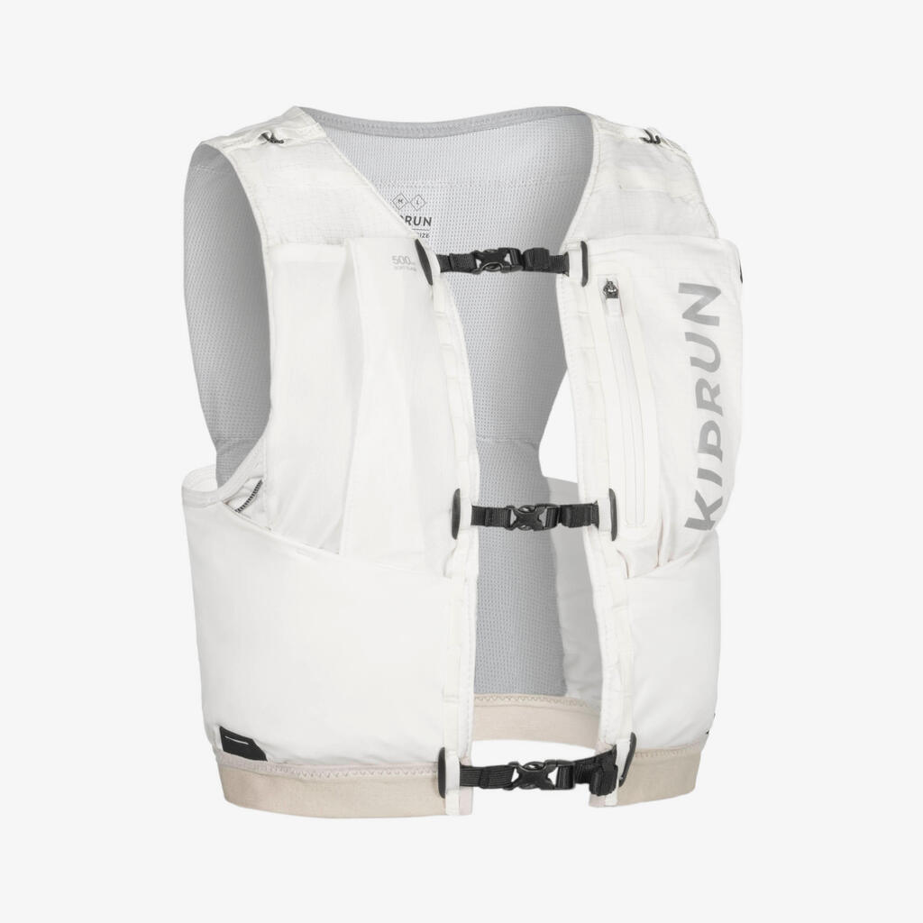 PRSLUK ZA TRAIL TRČANJE KIPRUN UNISEX SA DRŽAČEM ZA BOCU OD 5 l - BELI