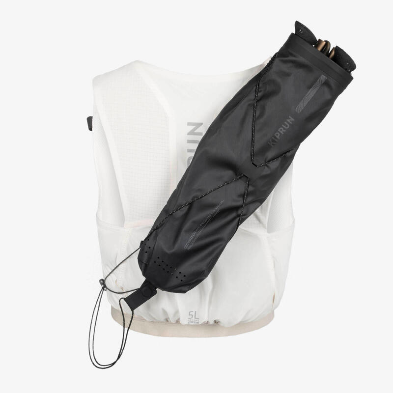 Gilet trail running compétition porte flasques Mixte - KIPRUN veste 5L blanc