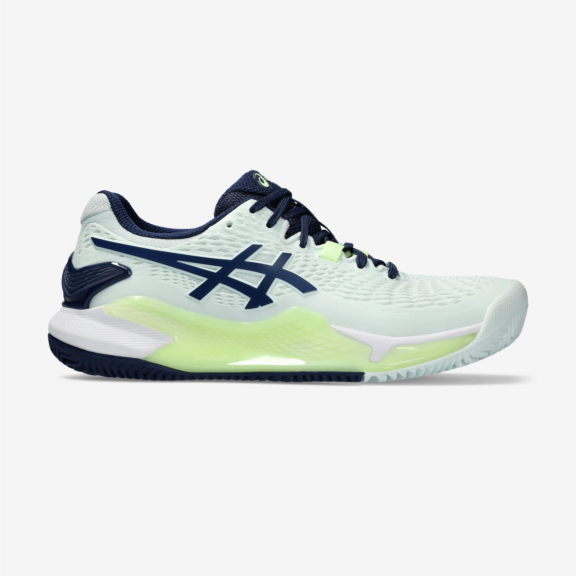 ASICS Women's Tennis Clay Court Shoes Gel Resolution 9 - Mint