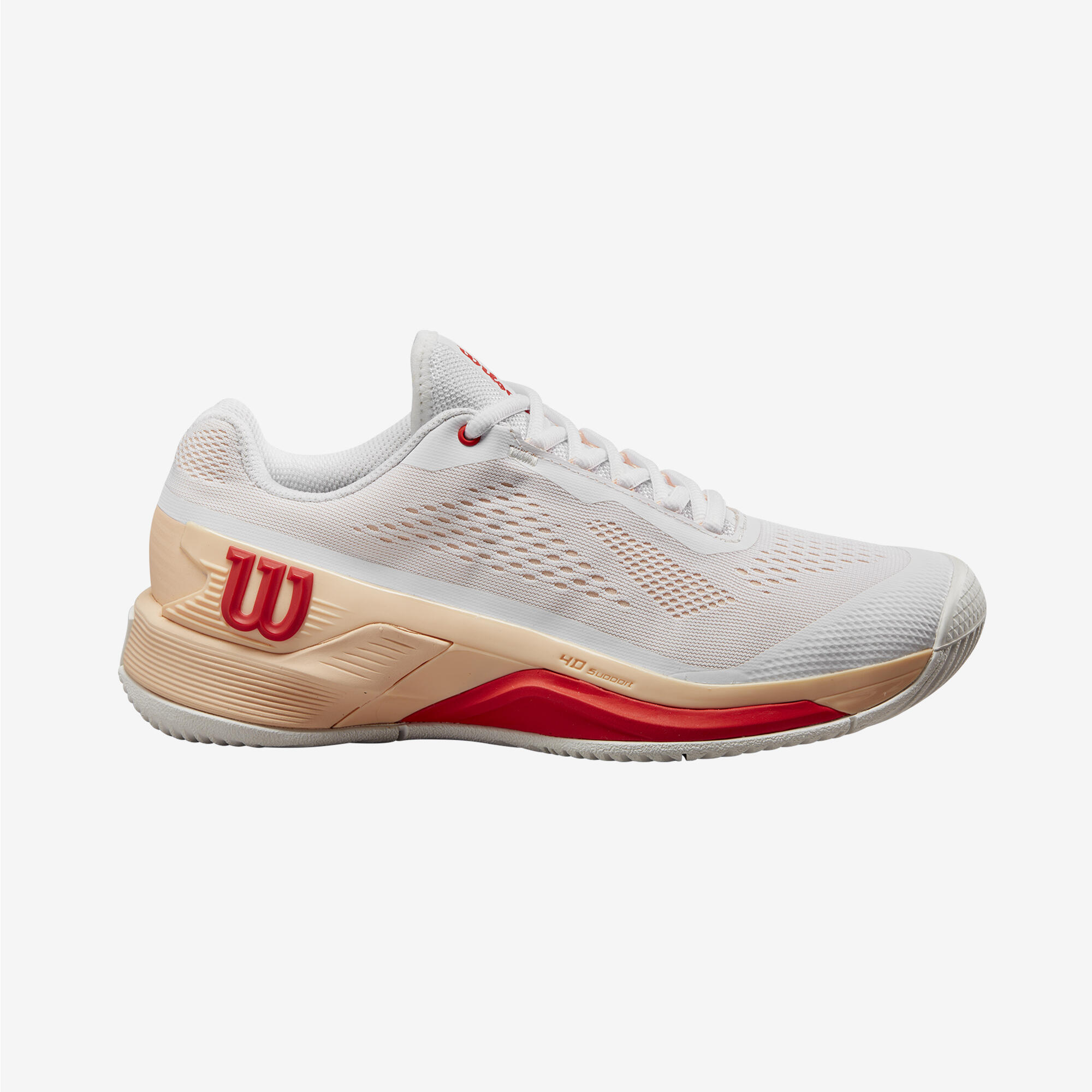 Women's Tennis Multicourt Shoes Rush Pro 4.0 - White/Scallop Shell 1/5