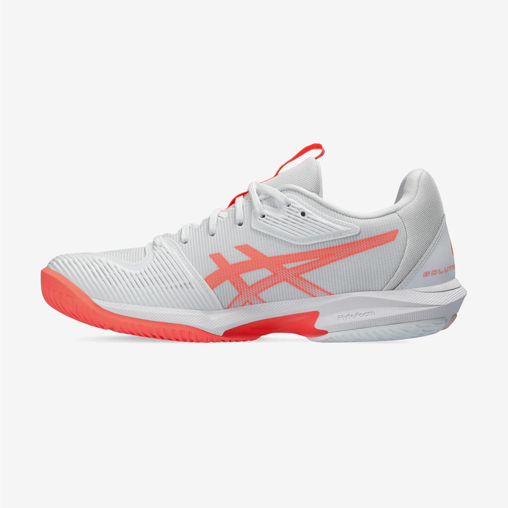 Dámska tenisová obuv Gel Solution Speed FF 3 na rôzne povrchy bielo-oranžová