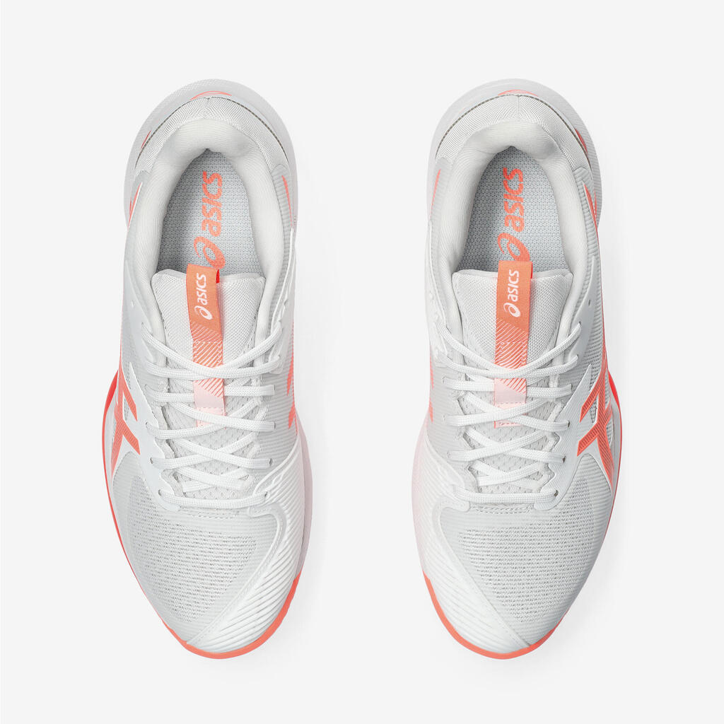 Dámska tenisová obuv Gel Solution Speed FF 3 na rôzne povrchy bielo-oranžová