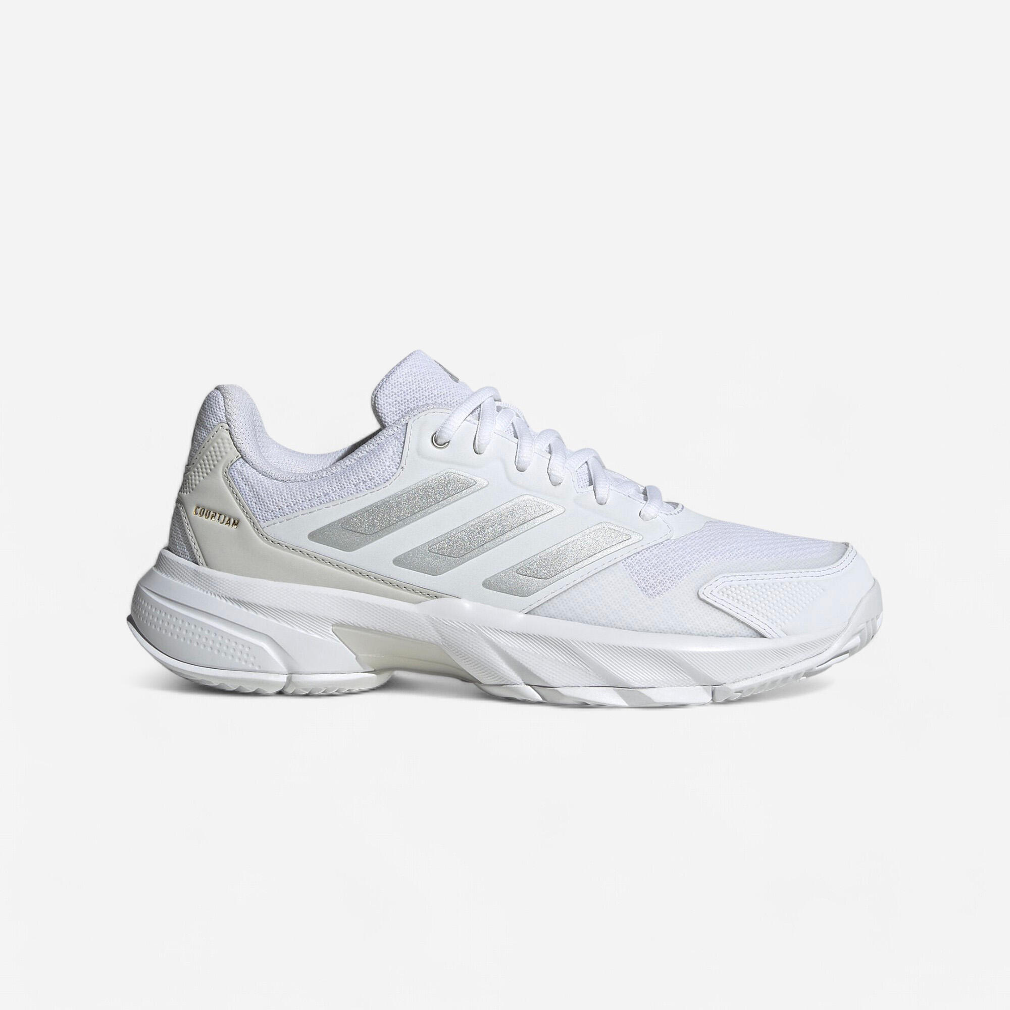 Adidas - Chaussures De Tennis Multicourt Femme - Courtjam Control Blanc - Chaussures De Sport - Tennis - - 42 - Decathlon