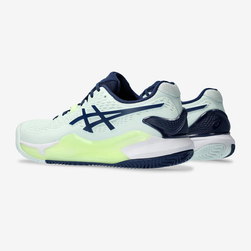 CHAUSSURES DE TENNIS FEMME TERRE BATTUE - ASICS GEL RESOLUTION 9 MENTHE