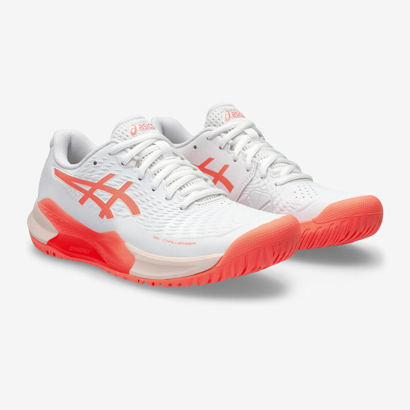 Tennisschoenen voor dames Gel Challenger 14 multicourt wit/oranje