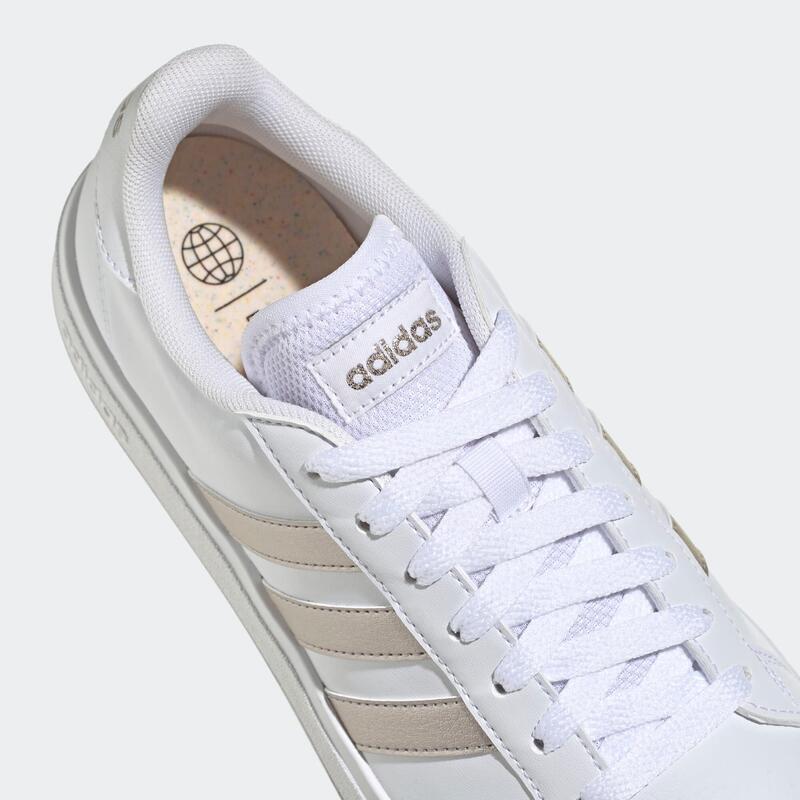 Dames sneakers Court Base wit zilver