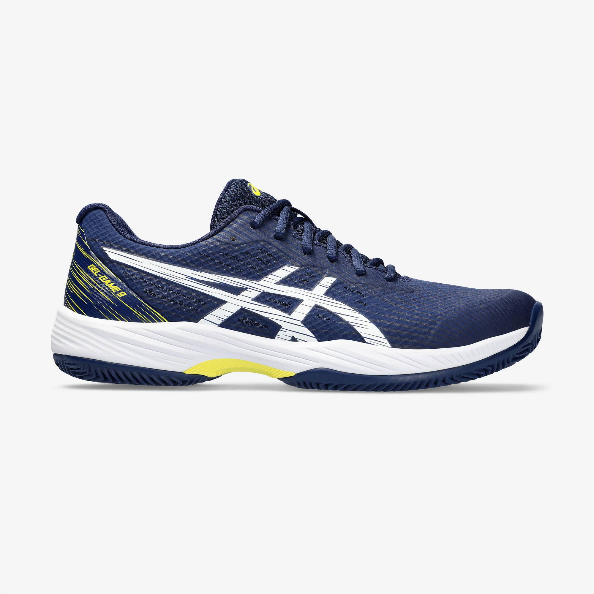 MEN'S CLAY TENNIS SHOES - ASICS GEL GAME 9 BLUE YELLOW