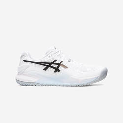 CHAUSSURES DE TENNIS HOMME MULTICOURT - ASICS GEL RESOLUTION 9 BLANC NOIR