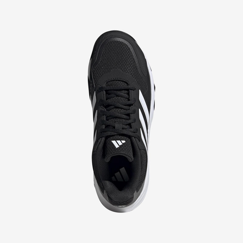 Încălțăminte de tenis pe zgură - Adidas Courtjam Control 3 Negru-Alb Bărbați