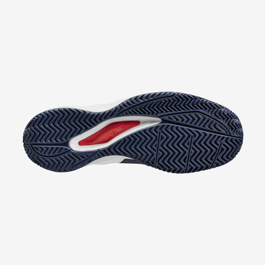 Pánska tenisová obuv Rush Pro Ace 4.0 na rôzne povrchy bielo-červená