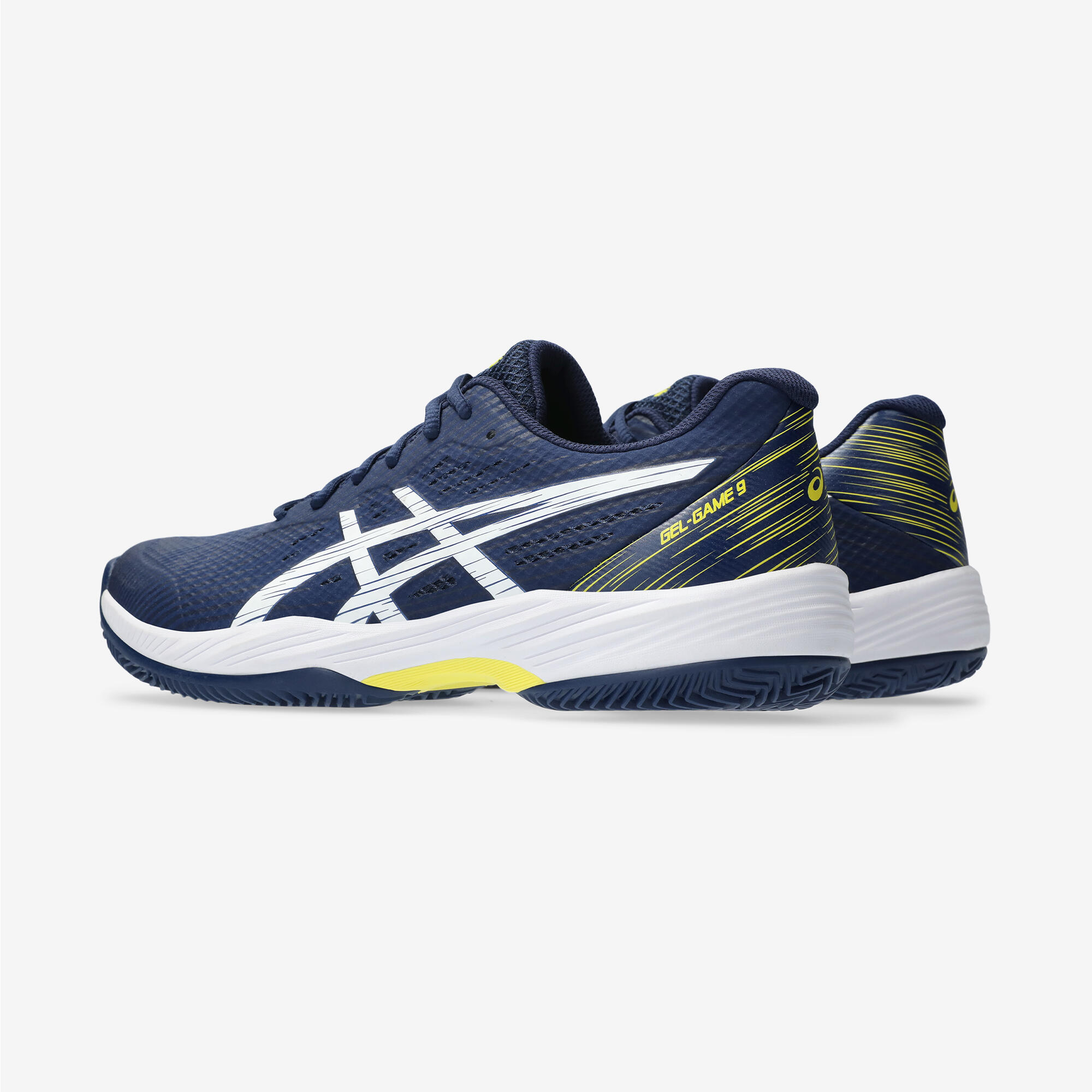 MEN'S CLAY TENNIS SHOES - ASICS GEL GAME 9 BLUE YELLOW