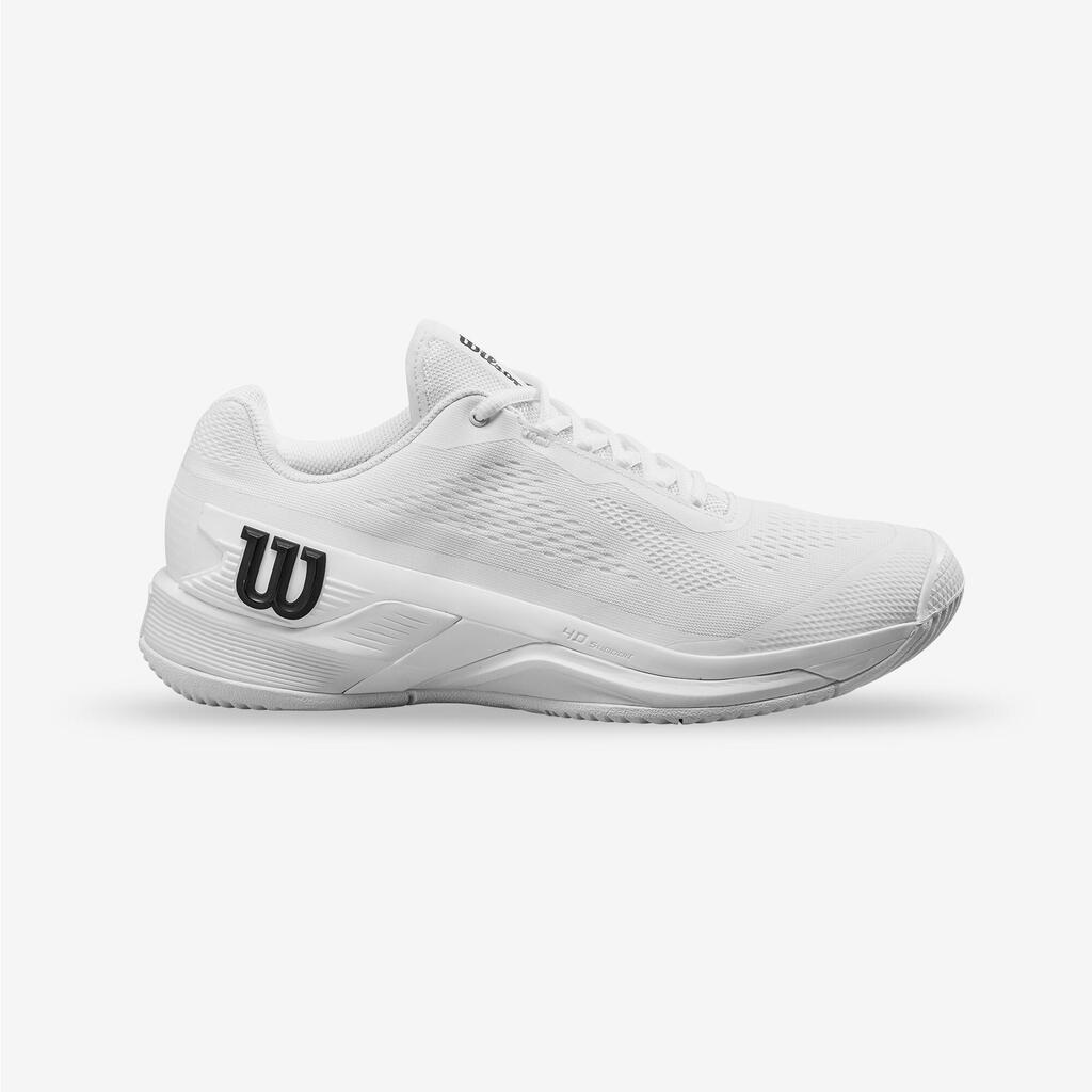 Vīriešu dažādu laukumu segumu tenisa apavi “Rush Pro 4.0”, balti