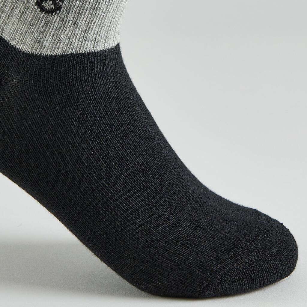 Kids' High Sports Socks Tri-Pack - Black/Grey/White