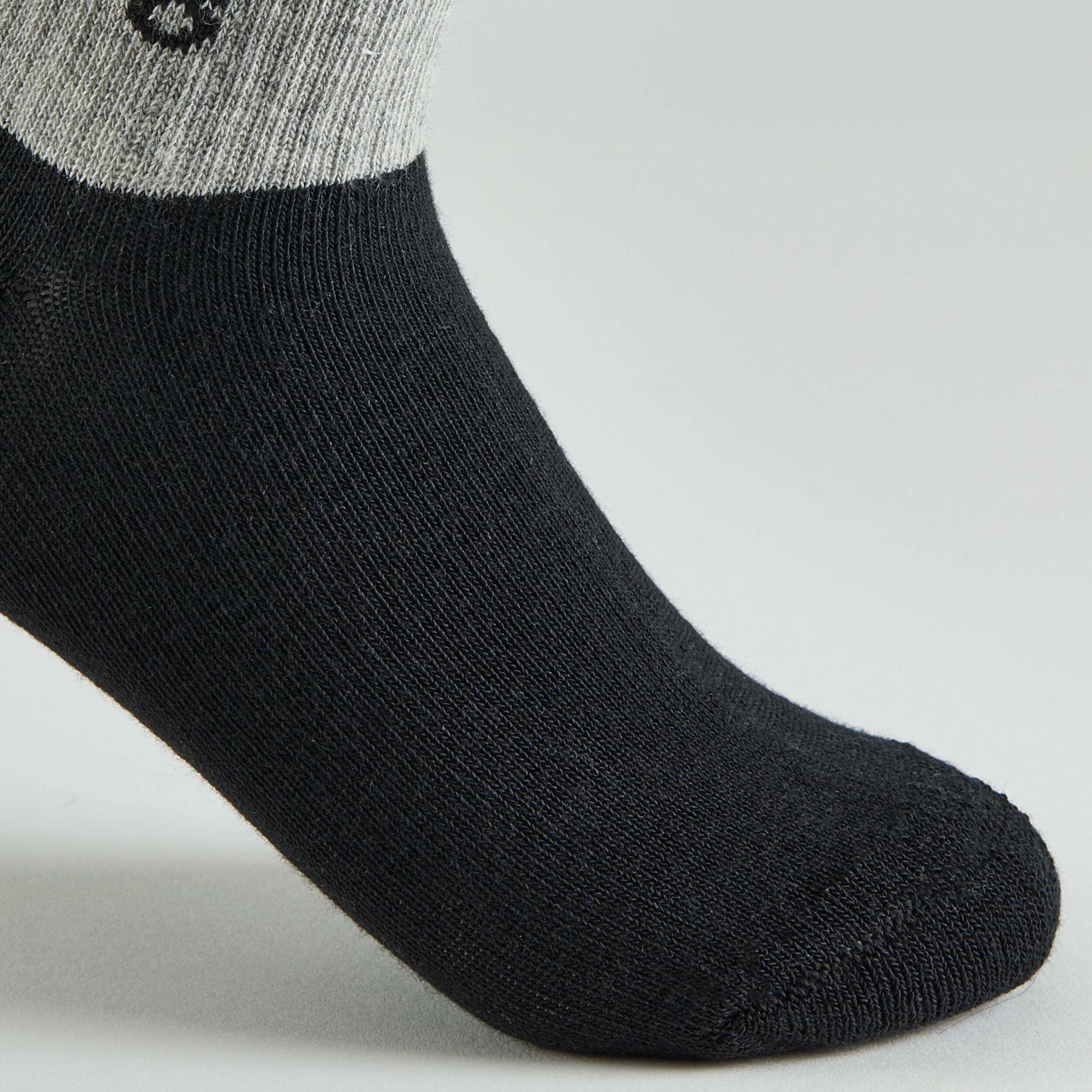 Kids' High Sports Socks Tri-Pack - Black/Grey/White 2/7