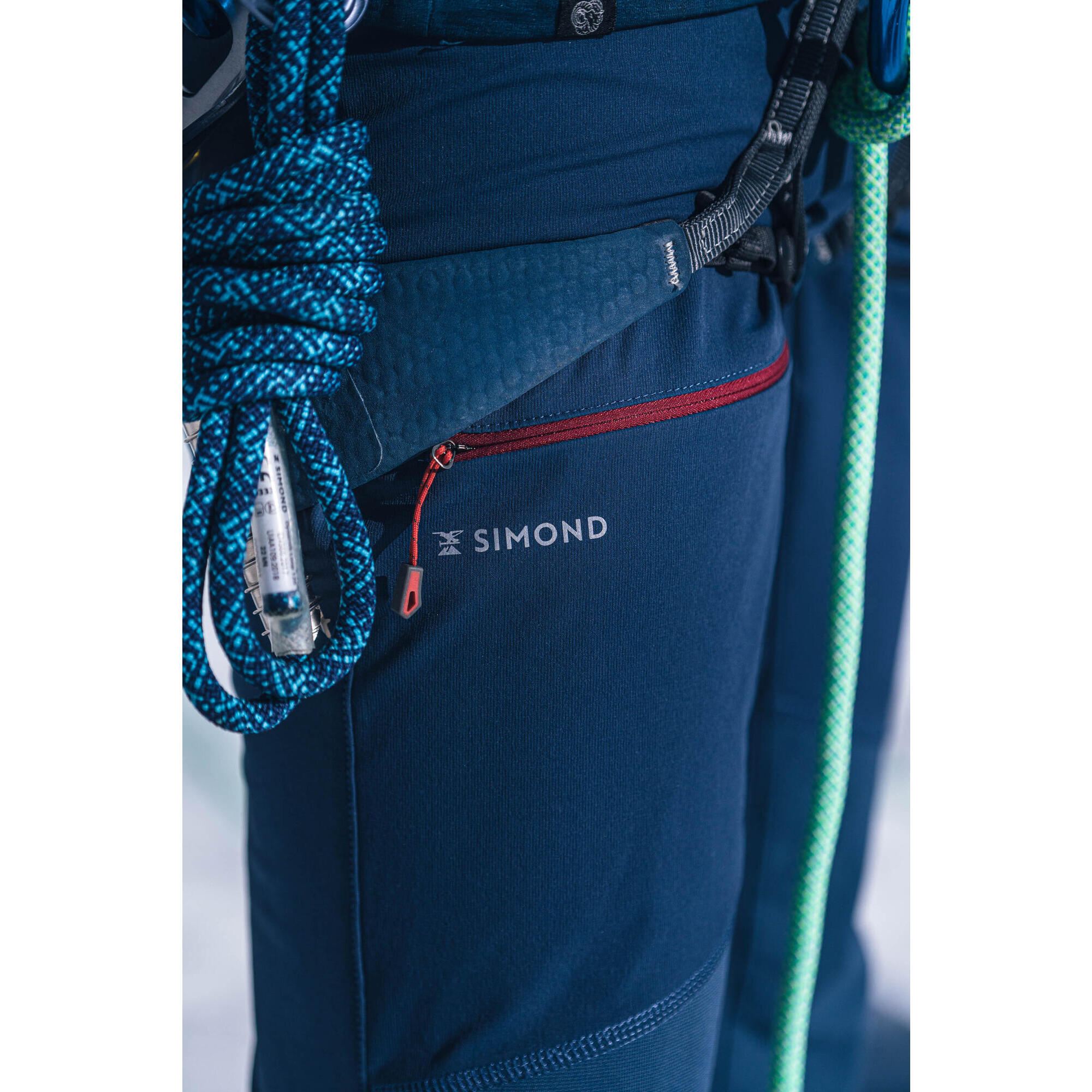 Men's lightweight climbing and mountaineering pants - ROCK EVO blue