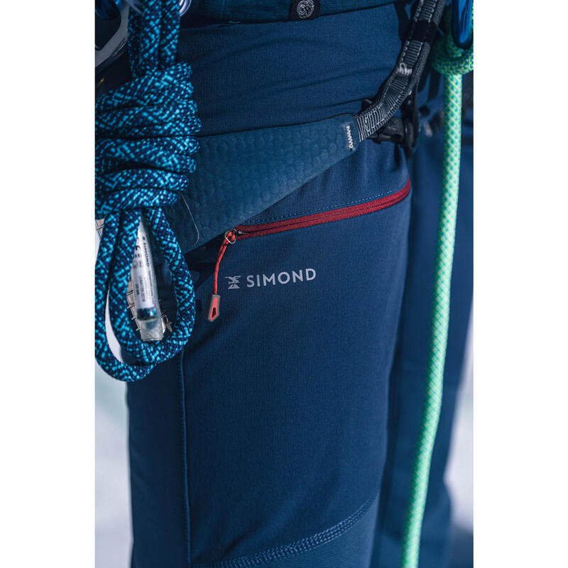 Pantalon léger d'escalade et d'alpinisme homme - ROCK EVO bleu