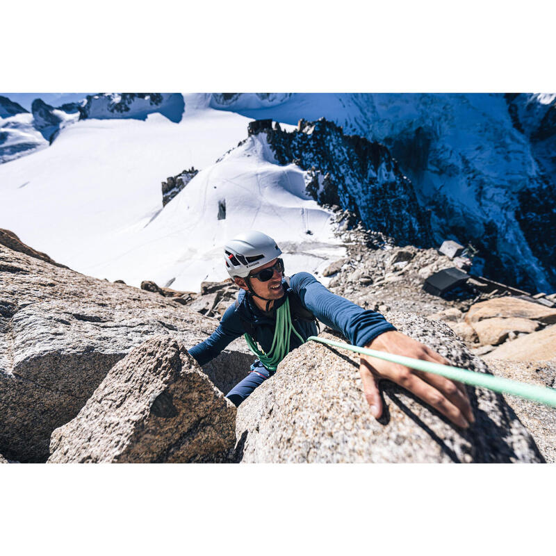 Casaco Alpinismo/Escalada lã de merino com capuz homem - ALPINISM Azul