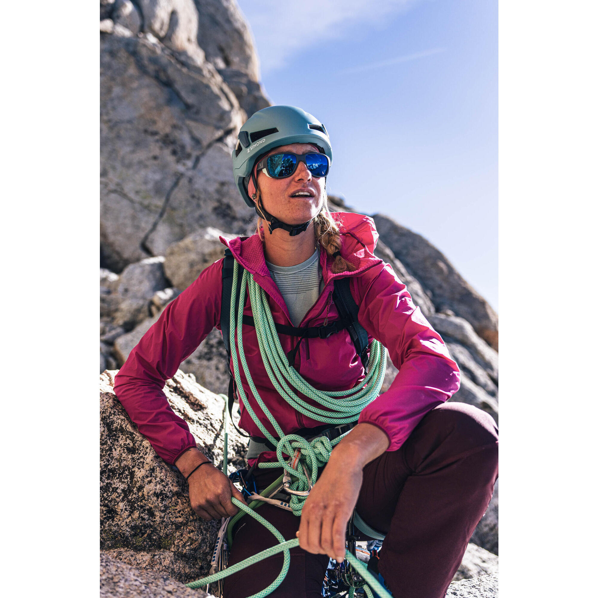 WOMEN'S MOUNTAINEERING WINDBREAKER JACKET - FUCHSIA PINK