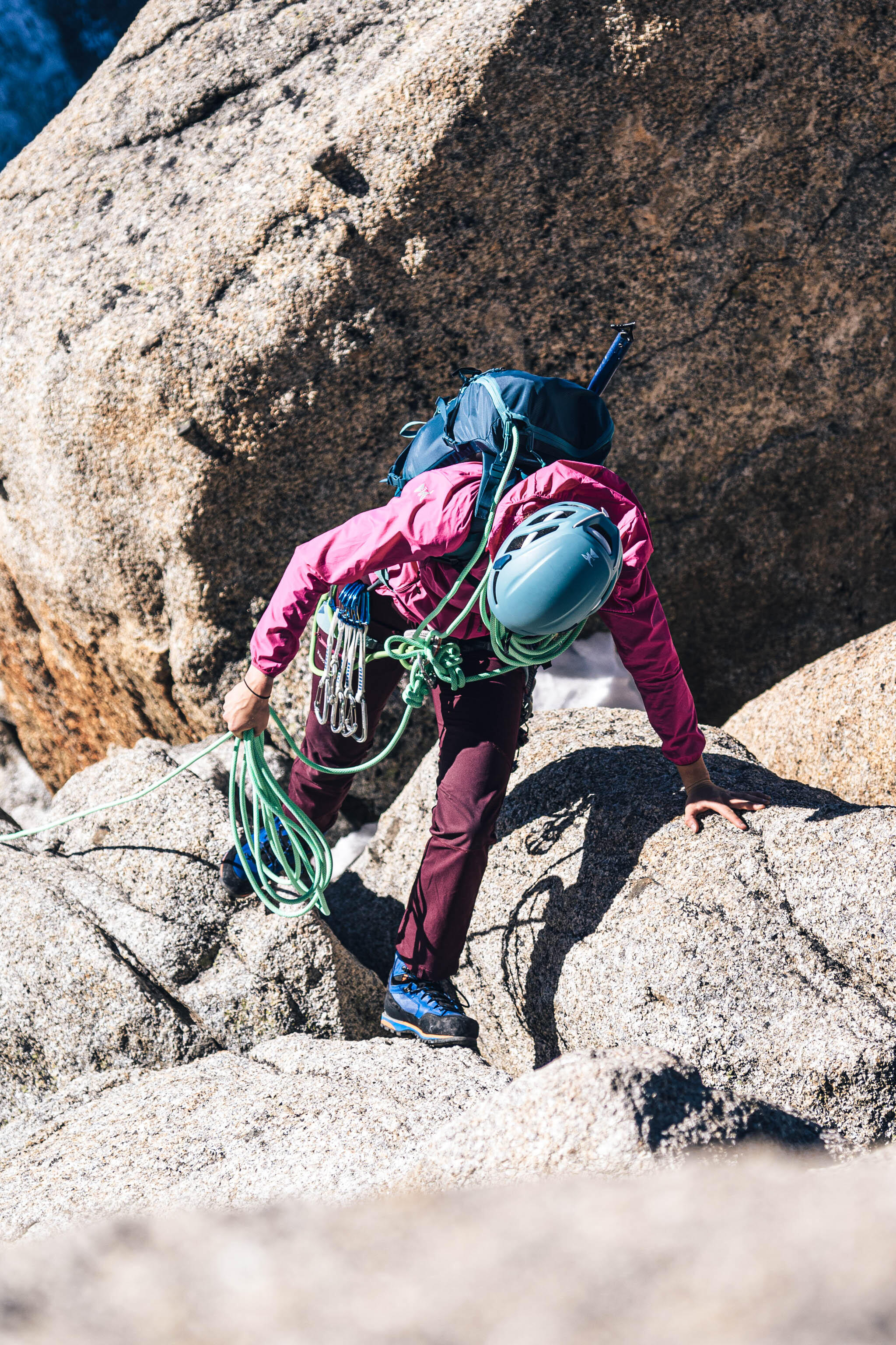 Cortaviento de escalada y montaña con capucha Mujer Simond Sprint 8/14