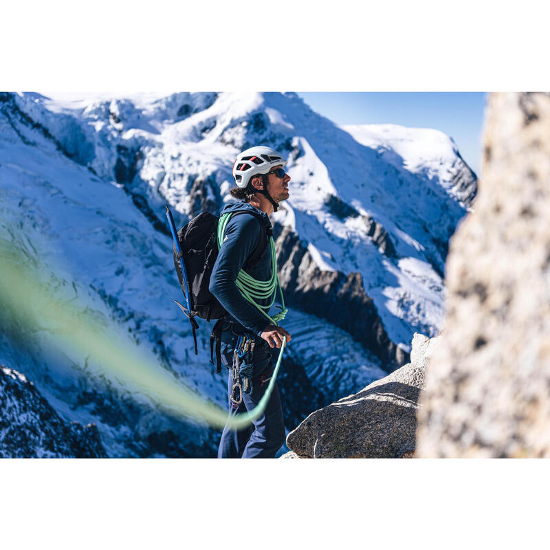 Herren Merinowolle Kapuzenjacke - Alpinism blau