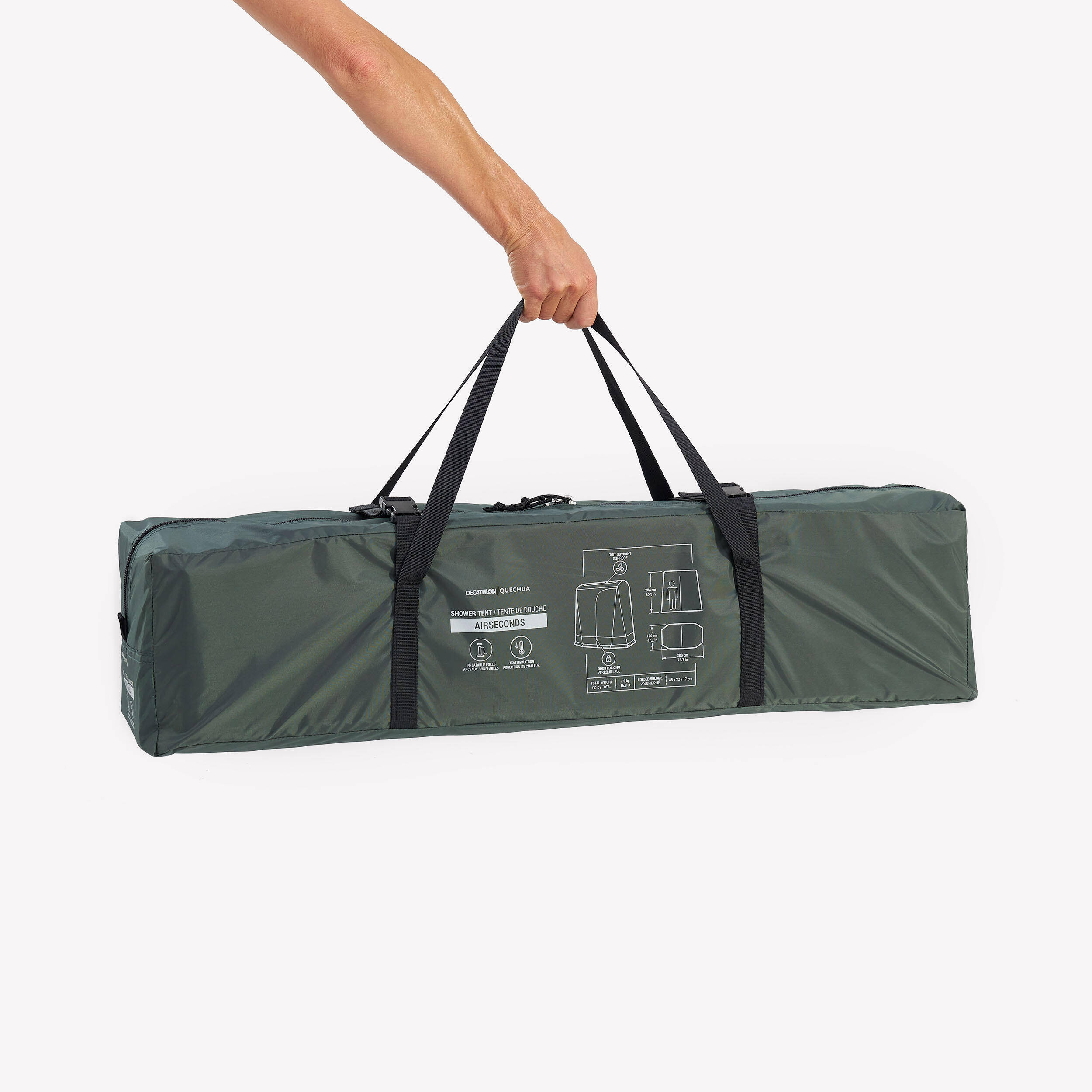 Inflatable Camping Shower Tent Airseconds Fresh Fabric -  4