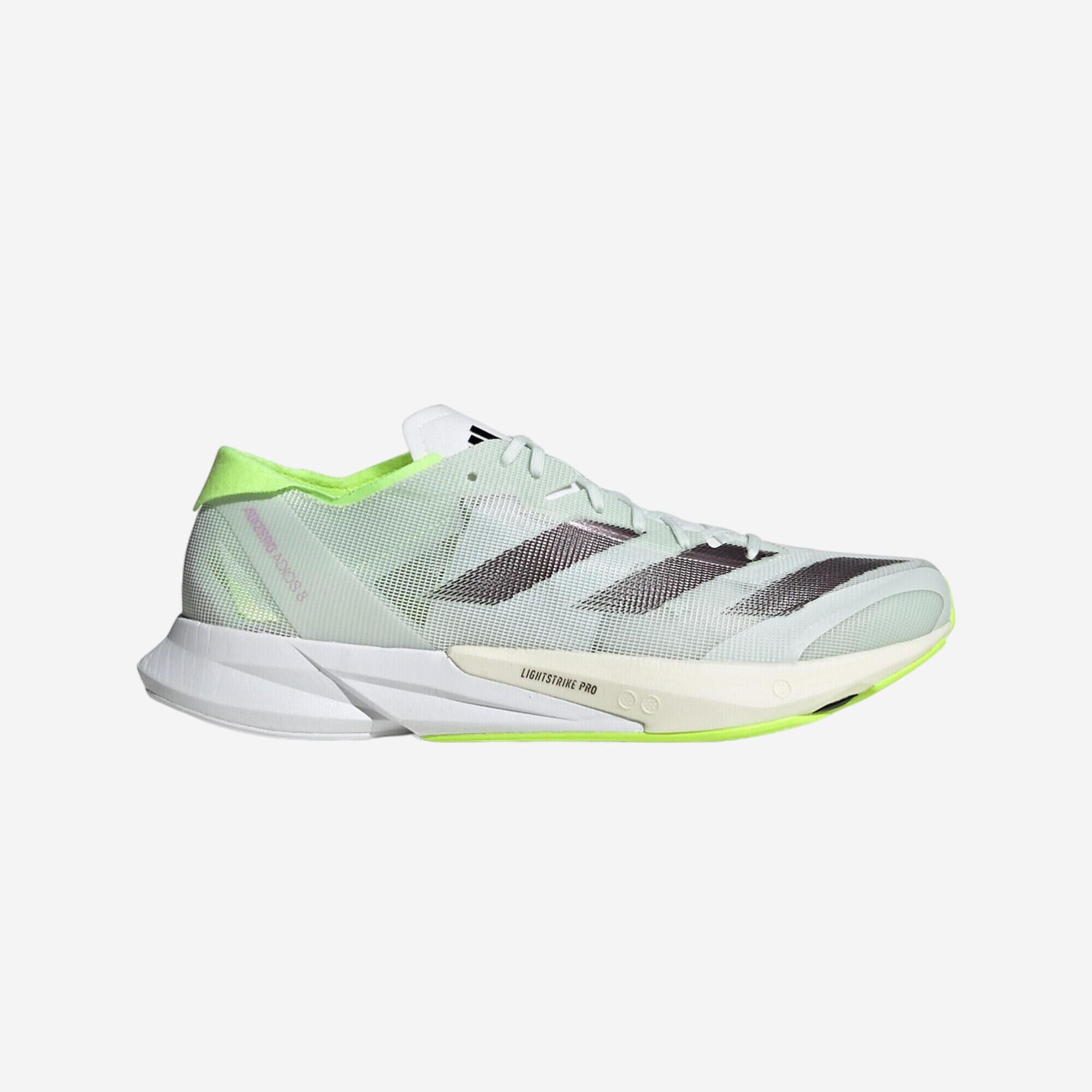 Adidas - Chaussure De Running Homme Adidas Adizero Adios 8 Vert Clair - Chaussures De Sport - Running Trail Athletisme - Blanc-vert - 40 - Decathlon