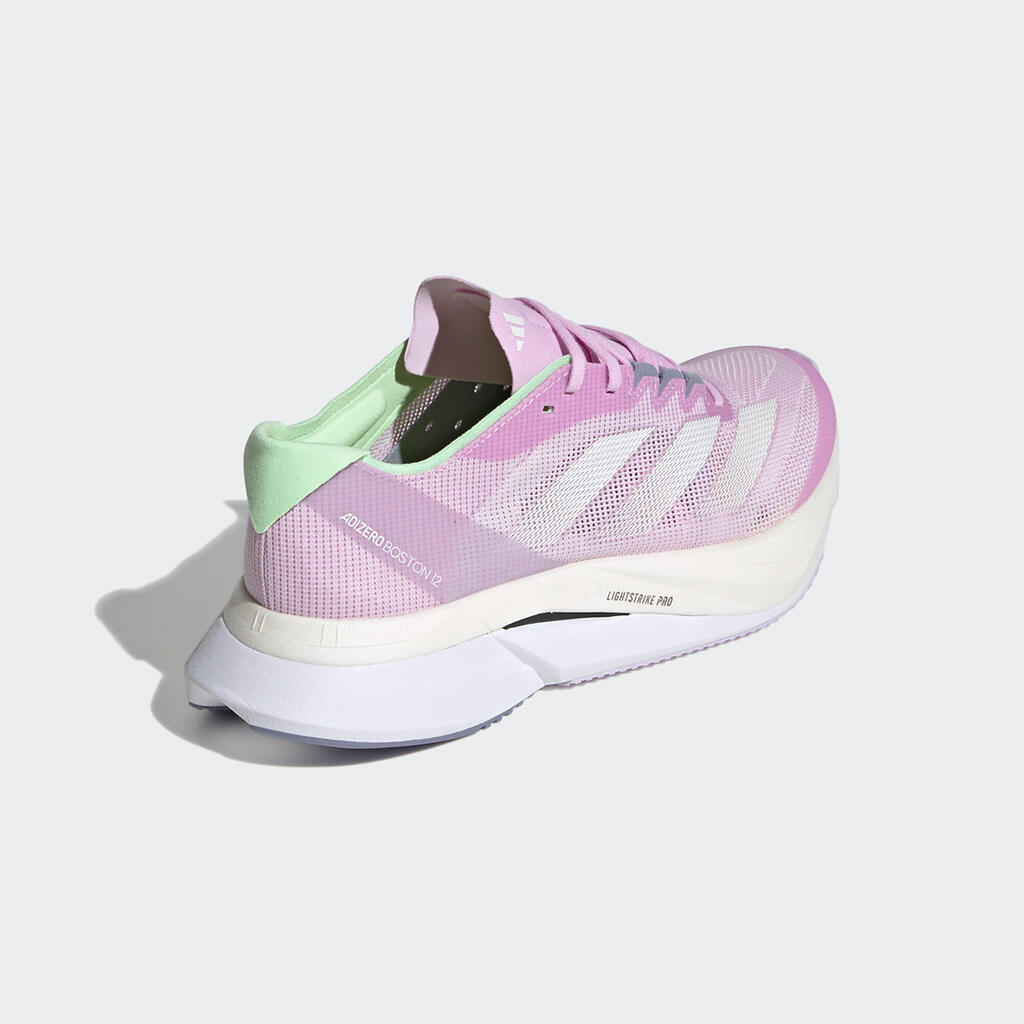 WOMEN'S ADIDAS ADIZERO BOSTON 12 RUNNING SHOES - PINK