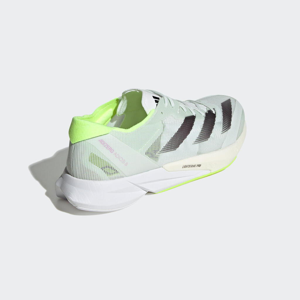 MEN'S ADIDAS ADIZERO ADIOS 8 RUNNING SHOES - LIGHT GREEN