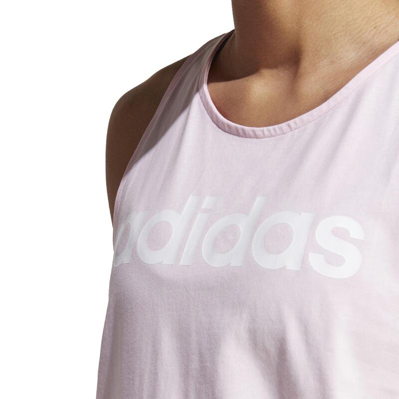 Canotta ADIDAS donna palestra regular fit cotone rosa