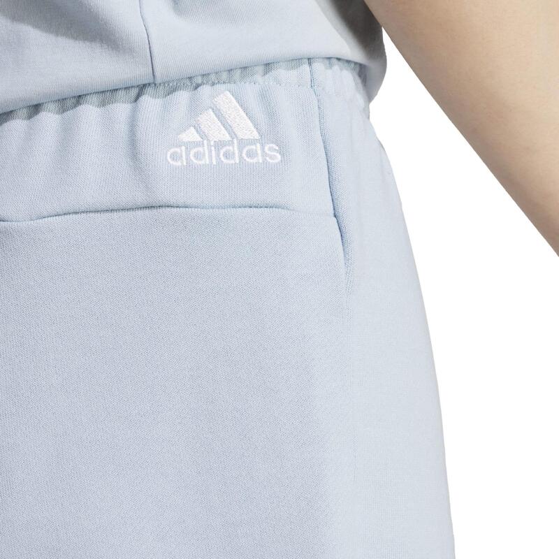 Pantaloncini ADIDAS donna palestra regular fit cotone azzurri